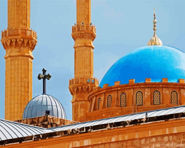 Church And Mosque Domes Lebanon Painting By Numbers Kits