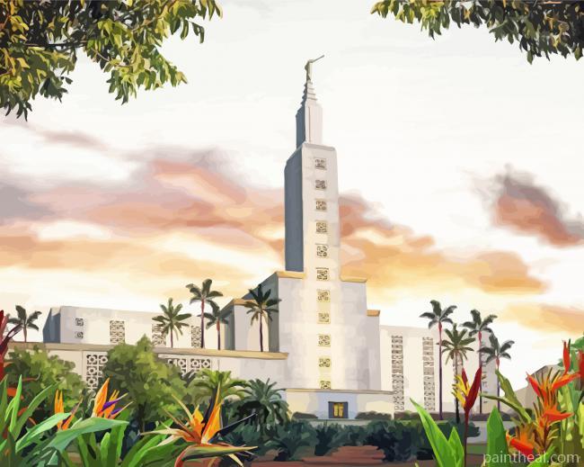 Los Angeles California Temple Painting By Numbers Kits