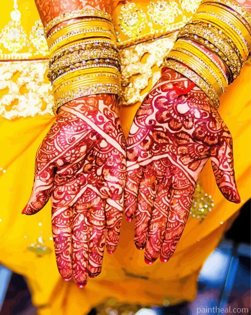 Henna Wedding Jewelry Painting By Numbers Kits