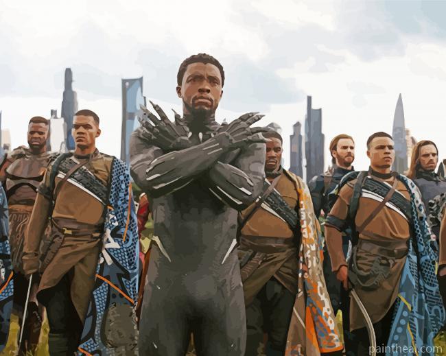 Black Panther Wakanda Forever Painting By Numbers Kits