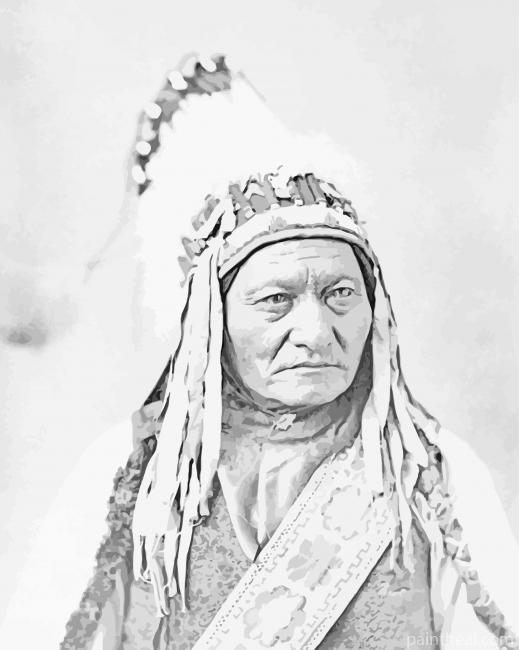 Sitting Bull Indian Chief Painting By Numbers Kits