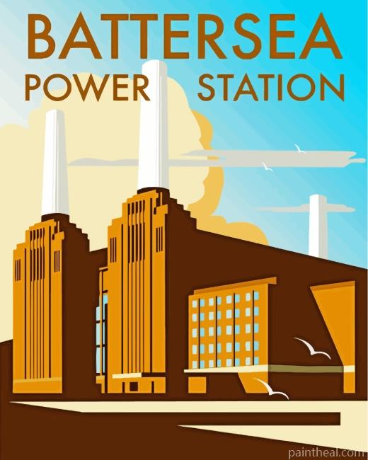 Battersea Power Station Poster Painting By Numbers Kits