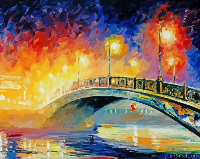 Lamp On A bridge Painting By Numbers Kits