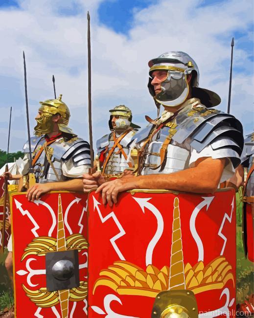 Roman Soldiers Painting By Numbers Kits
