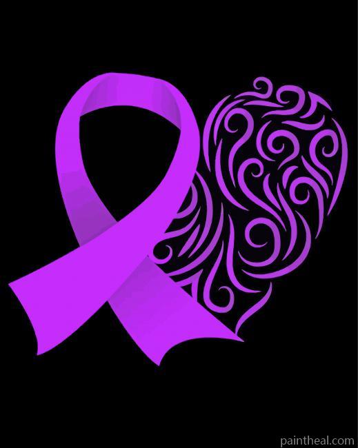 Aesthetic Purple Ribbon Painting By Numbers Kits