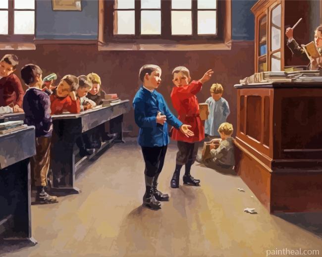 Vintage School Painting By Numbers Kits