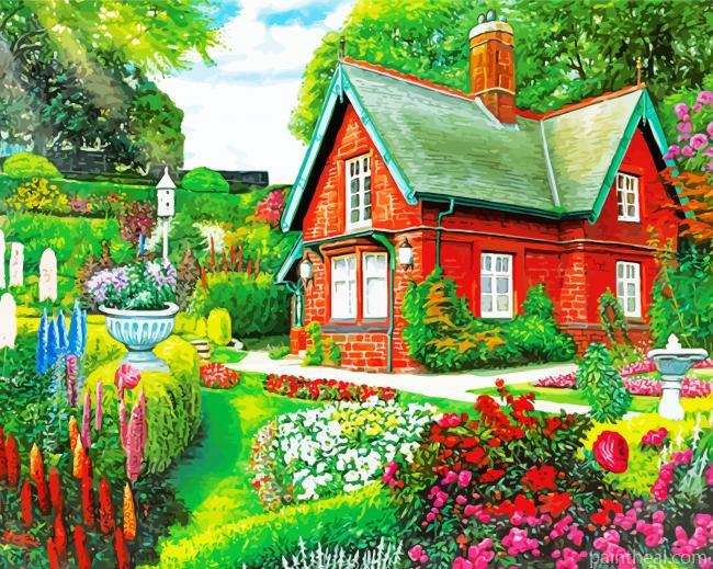 Summer Cottage Garden Painting By Numbers Kits