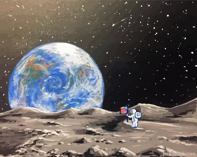 Earth Rise Art Painting By Numbers Kits