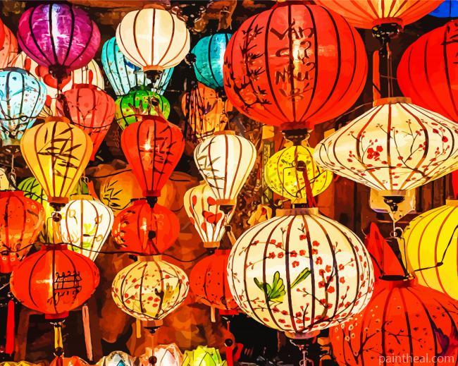 Vietnamese Lanterns Painting By Numbers Kits