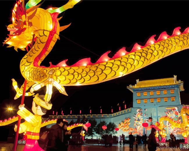 Aesthetic Chinese New Year Painting By Numbers Kits