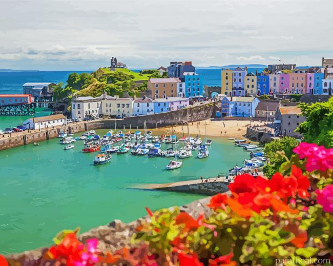Wales Tenby Harbour Painting By Numbers Kits