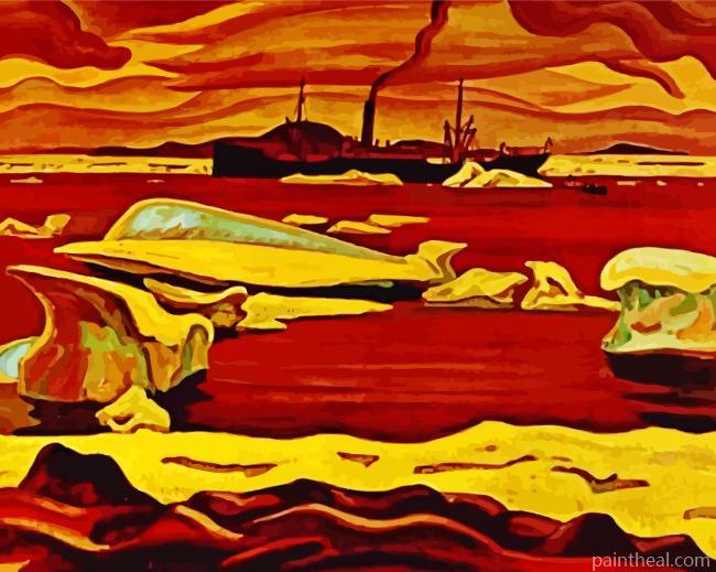 The Beothic At Bache Post Ellesmere Island By Jackson Painting By Numbers Kits