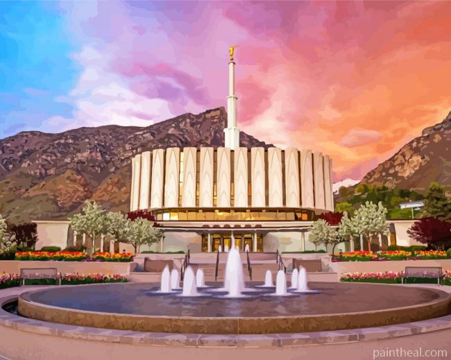 Provo Utah Temple Painting By Numbers Kits
