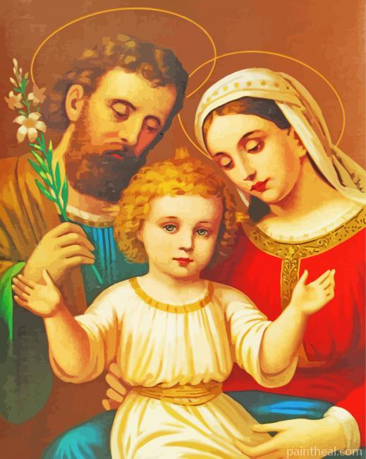 Mary And Joseph Painting By Numbers Kits