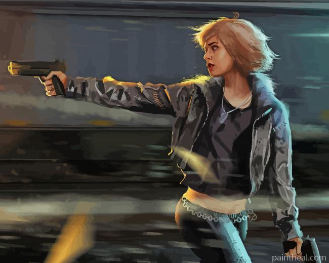 Aesthetic Gun Fight Painting By Numbers Kits