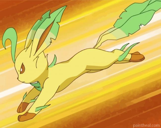 Pokemon Leafeon Painting By Numbers Kits