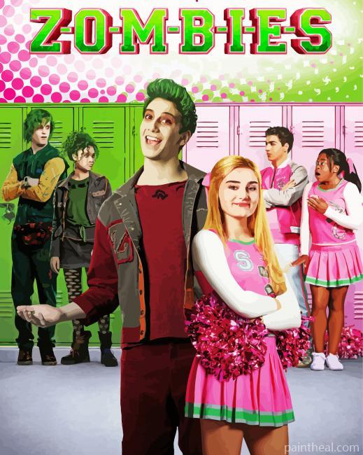 Disney Zombies Poster Painting By Numbers Kits