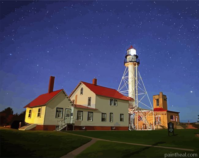 Whitefish Lighthouse Painting By Numbers Kits