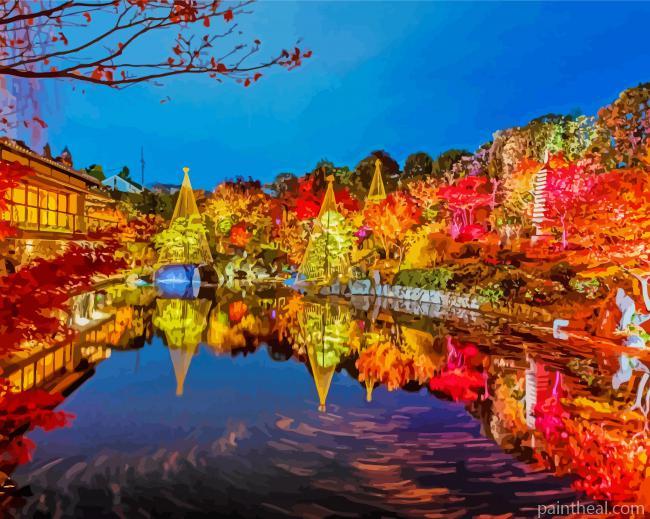 Mejiro Autumn Garden Lightup Painting By Numbers Kits