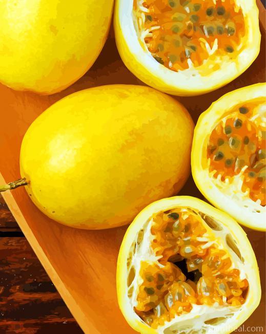 Yellow Passion Fruit Painting By Numbers Kits