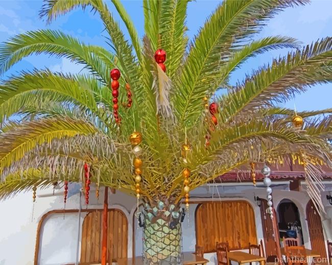 Palm Trees Christmas Painting By Numbers Kits