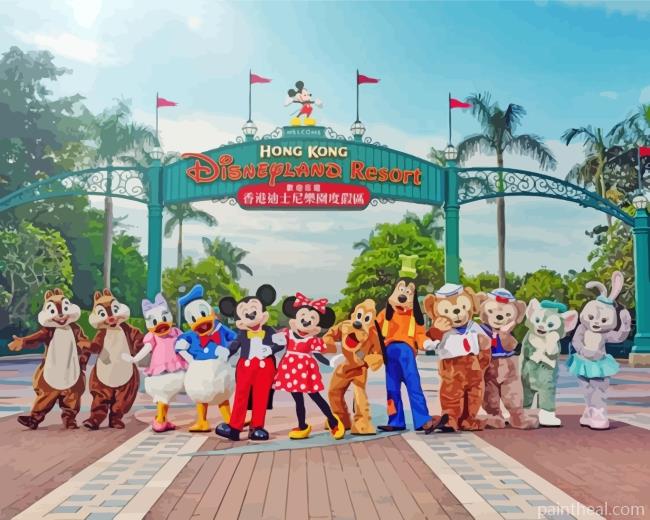 Hong Kong Disneyland Painting By Numbers Kits