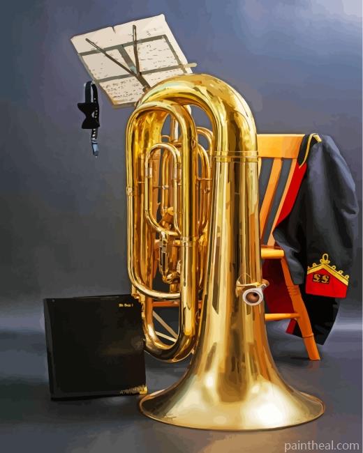 Tuba Music Instrument Painting By Numbers Kits