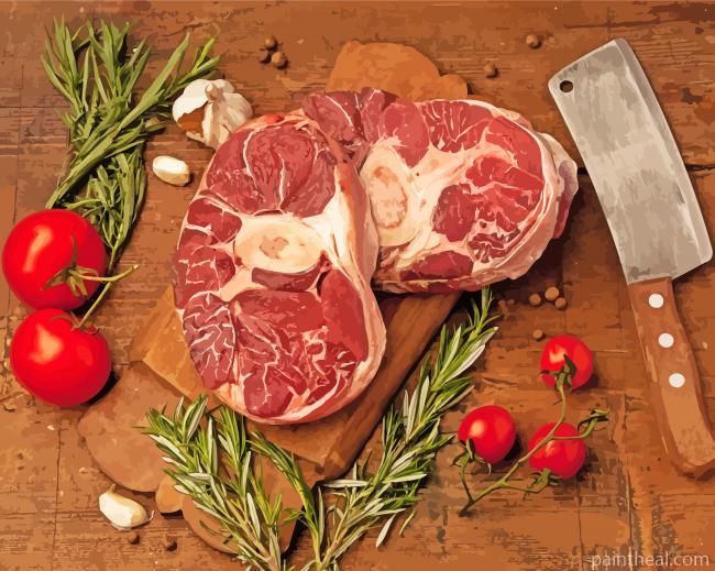 Beef With Tomatoes And Rosemary Painting By Numbers Kits