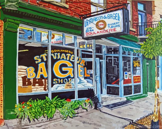 St Viateur Bagel Art Painting By Numbers Kits