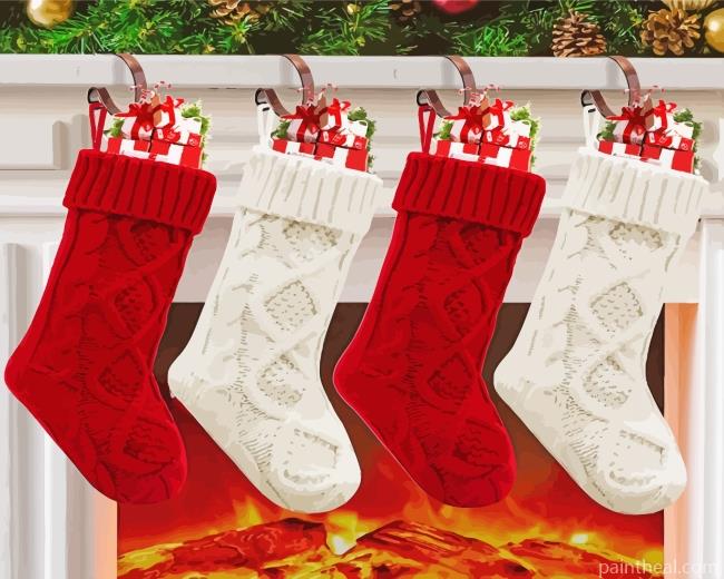 Christmas Stockings Painting By Numbers Kits