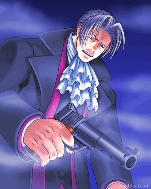 Mitsurugi Reiji With Gun Painting By Numbers Kits