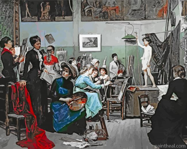 Vintage Old School Painting By Numbers Kits