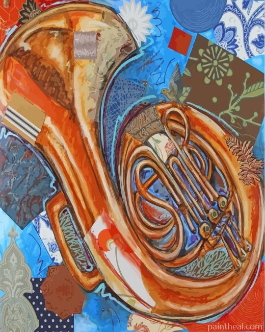 Abstract Tuba Painting By Numbers Kits