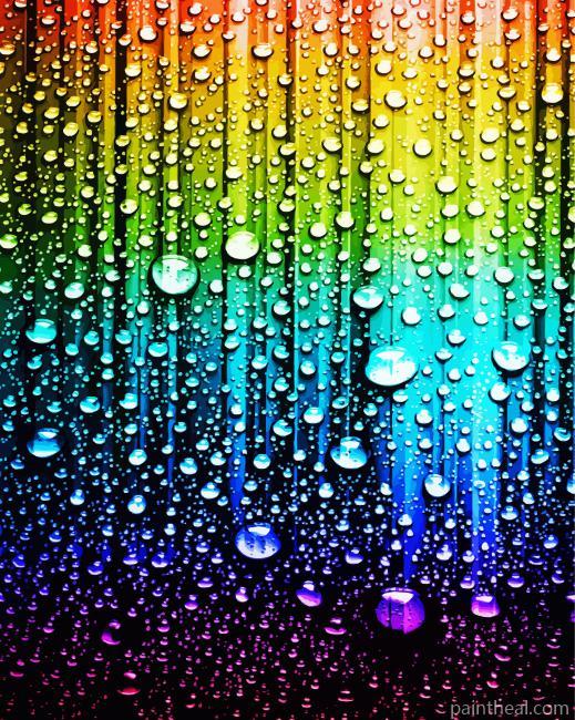Colorful Raindrops Painting By Numbers Kits
