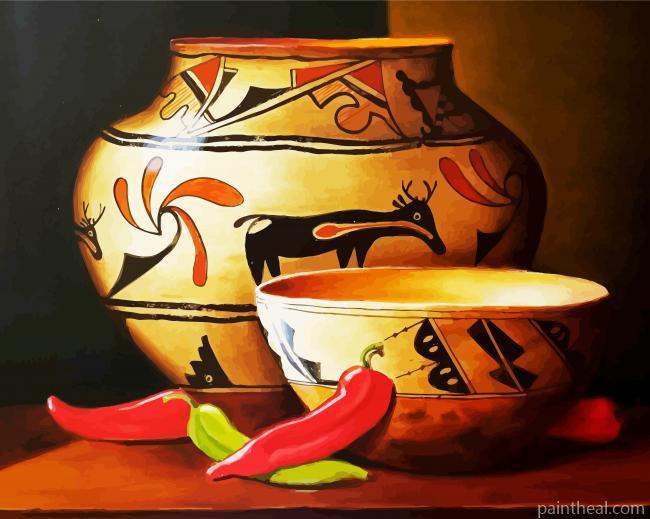 American Indian Pottery Painting By Numbers Kits