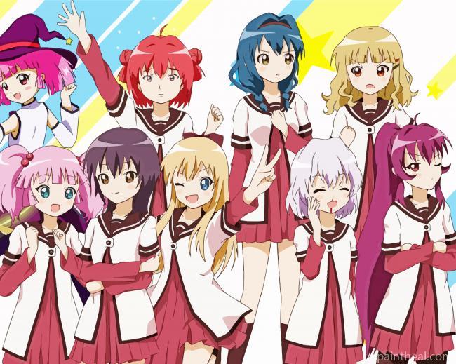 Yuru Yuri Anime Characters Painting By Numbers Kits