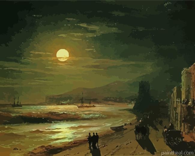 Moon Night By Ivan Aivazovsky Painting By Numbers Kits