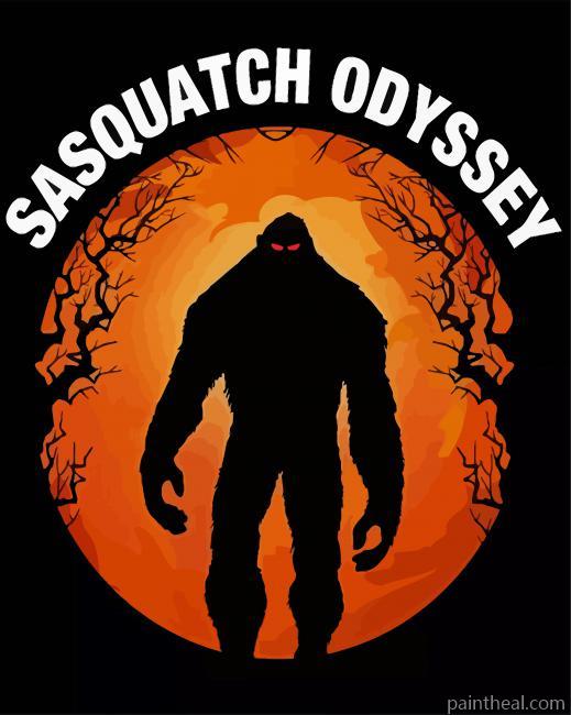 Sasquatch Illustration Painting By Numbers Kits