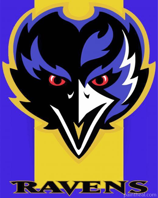 Baltimore Ravens Illustration Painting By Numbers Kits