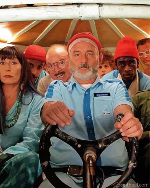 The Life Aquatic Characters Painting By Numbers Kits