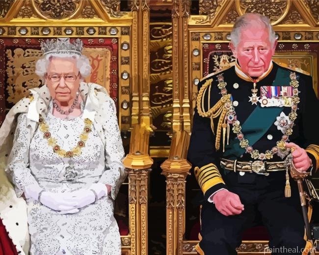 Queen Elizabeth And Prince Philip Royal Family Painting By Numbers Kits