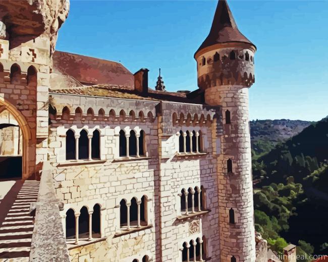 Rocamadour Village Tower Painting By Numbers Kits