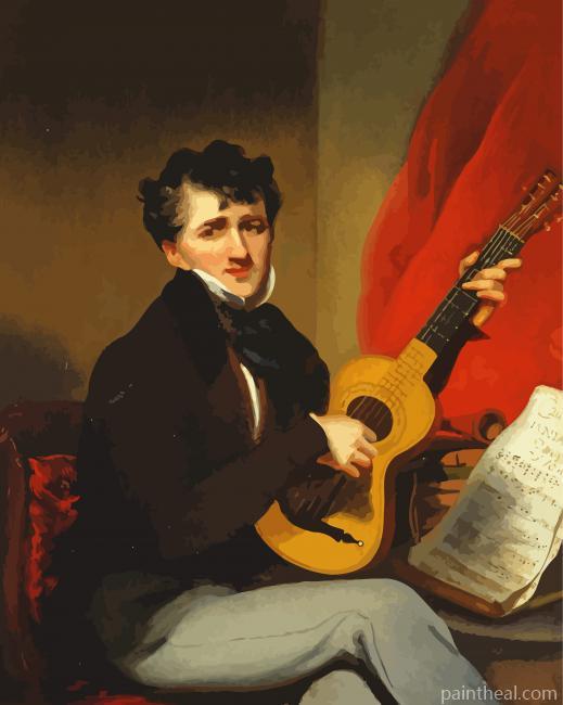 Man Playing Guitar Art Painting By Numbers Kits