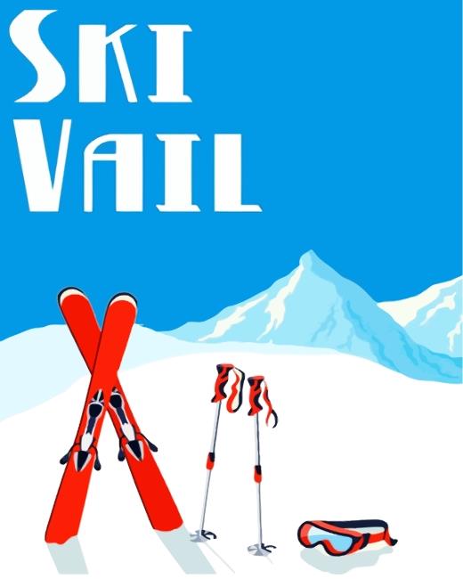 Ski Vail Painting By Numbers Kits