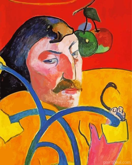 Self Portrait With Halo And Snake Gaugin Painting By Numbers Kits