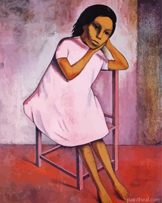 Lonely Girl By Gustavo Montoya Painting By Numbers Kits