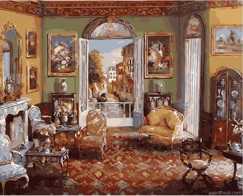 Europe Room Lanscape DIY Painting By Numbers Kits