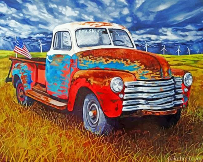 Abandoned Vintage Truck Cars Painting By Numbers Kits