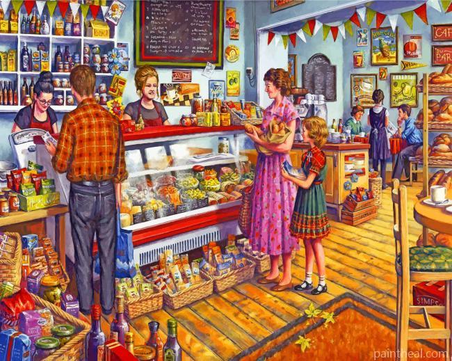 Grocery Store Painting By Numbers Kits