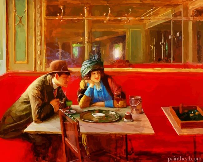 Jean Beraud At The Cafe Painting By Numbers Kits